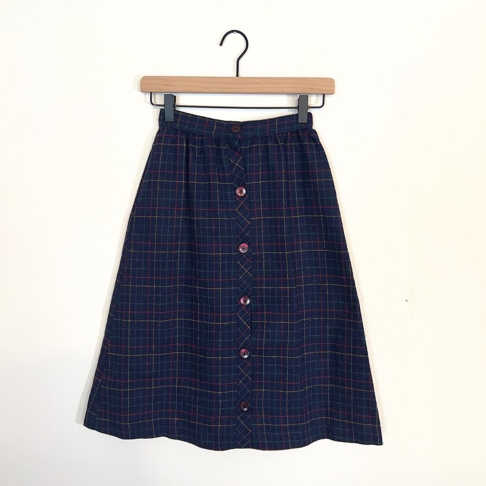 VINTAGE PLAID SKIRT - Picture 2 of 6